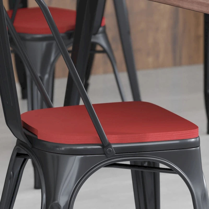 Asiento de poliresina resistente a cualquier clima para taburetes y sillas de metal