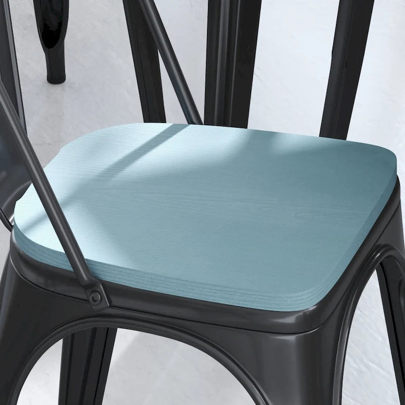 Asiento de poliresina resistente a cualquier clima para taburetes y sillas de metal