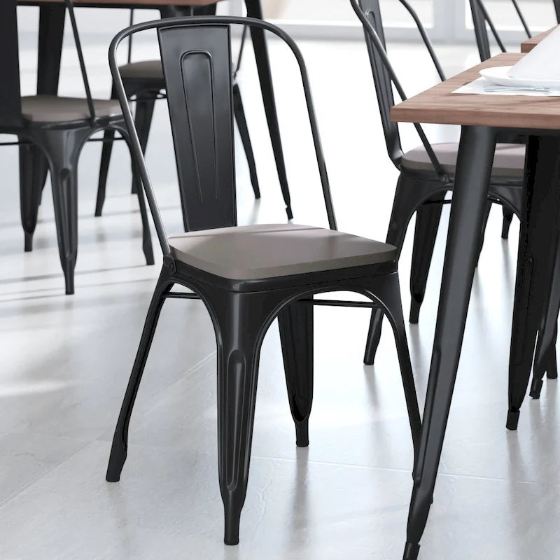 Assise de remplacement en polyrésine tout temps pour tabourets et chaises en métal
