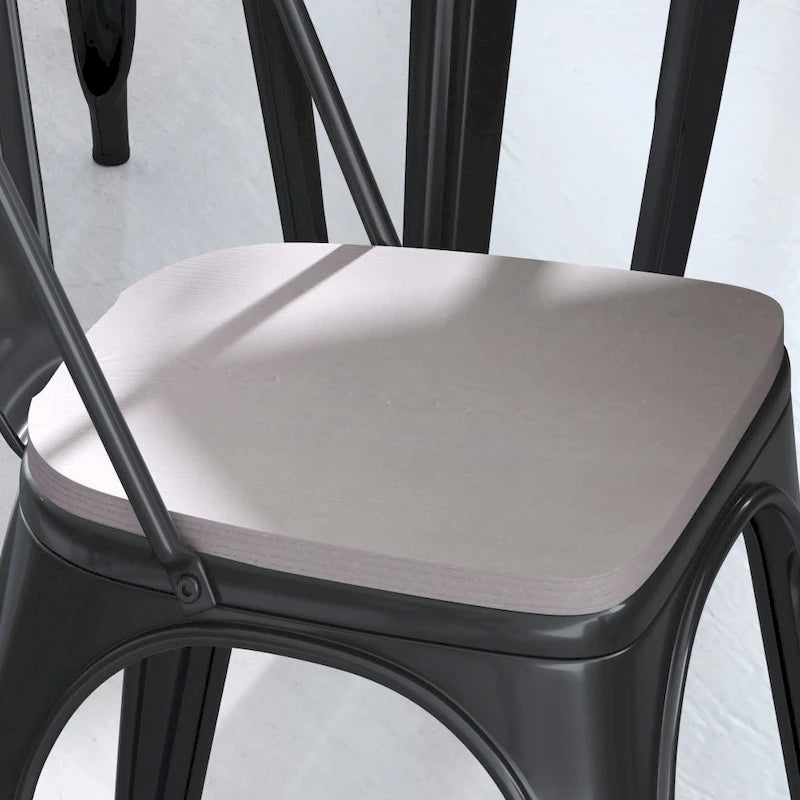 Assise de remplacement en polyrésine tout temps pour tabourets et chaises en métal