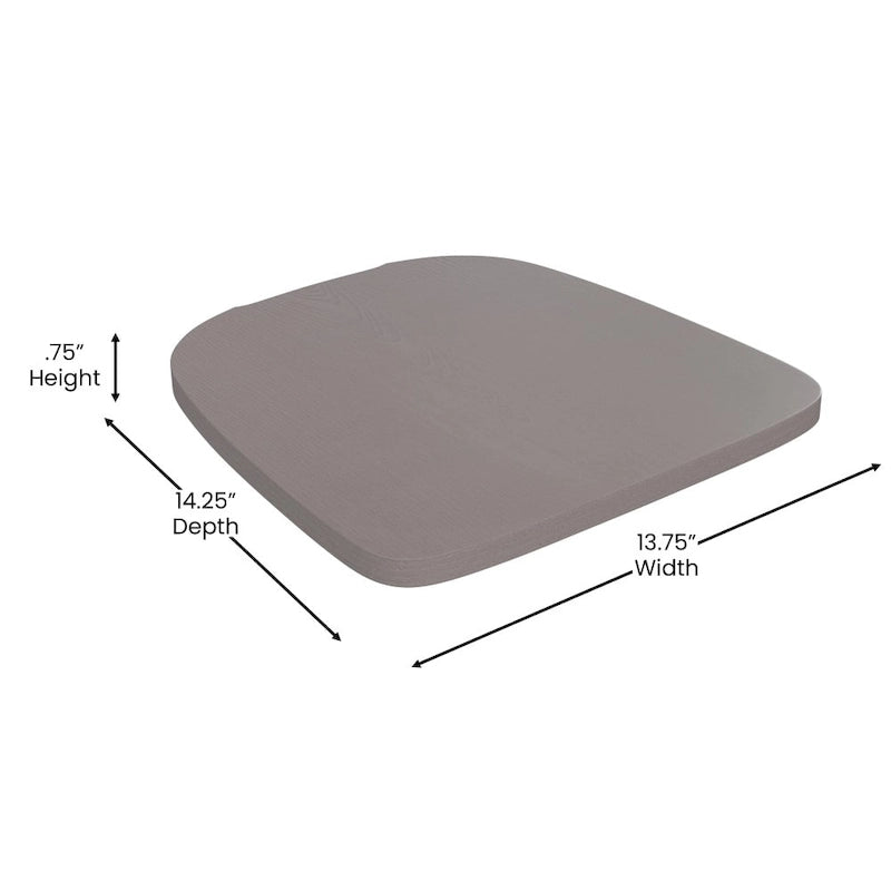 Assise de remplacement en polyrésine tout temps pour tabourets et chaises en métal
