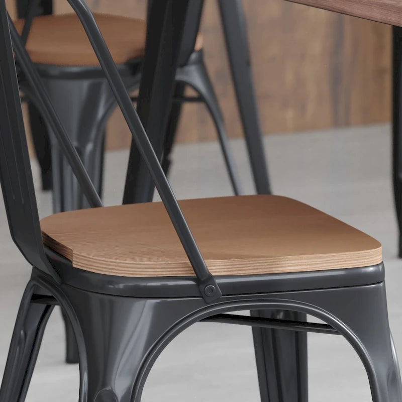 Assise de remplacement en polyrésine tout temps pour tabourets et chaises en métal