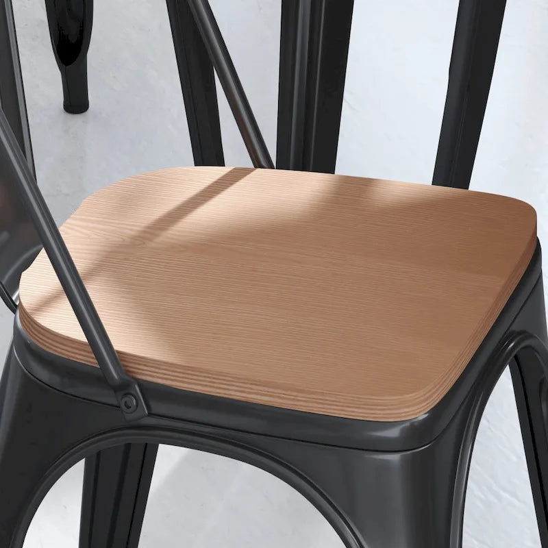 Assise de remplacement en polyrésine tout temps pour tabourets et chaises en métal
