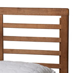 Cama de plataforma de madera de fresno nogal de mediados de siglo