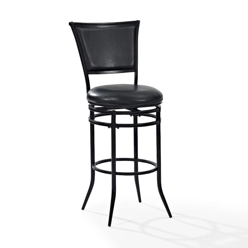 Taburete de bar negro giratorio
