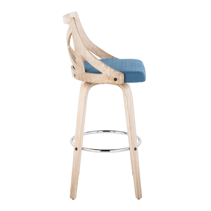 Taburetes de bar con respaldo en X y asiento giratorio, juego de 2