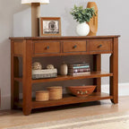 Mesa consola de 48" con 3 cajones y 2 estantes
