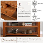 Mesa consola de 48" con 3 cajones y 2 estantes