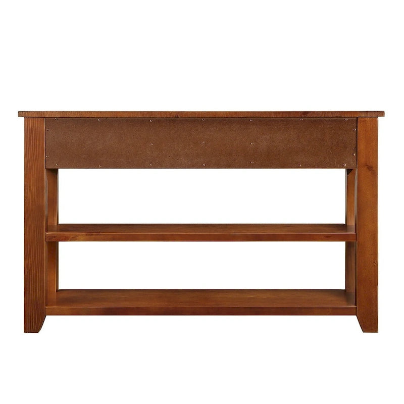 Mesa consola de 48" con 3 cajones y 2 estantes