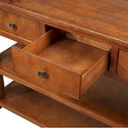 Mesa consola de 48" con 3 cajones y 2 estantes