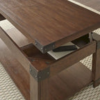 Mesa de centro rectangular con tablero elevable de 48 pulgadas con almacenamiento