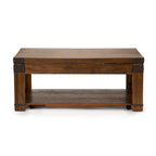 Mesa de centro rectangular con tablero elevable de 48 pulgadas con almacenamiento