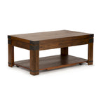 Mesa de centro rectangular con tablero elevable de 48 pulgadas con almacenamiento