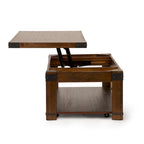 Mesa de centro rectangular con tablero elevable de 48 pulgadas con almacenamiento
