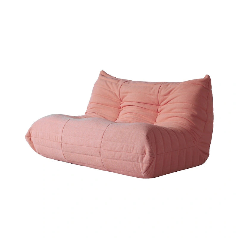 Bodensofa im Loungestil - Sitzsack aus Teddy-Velours