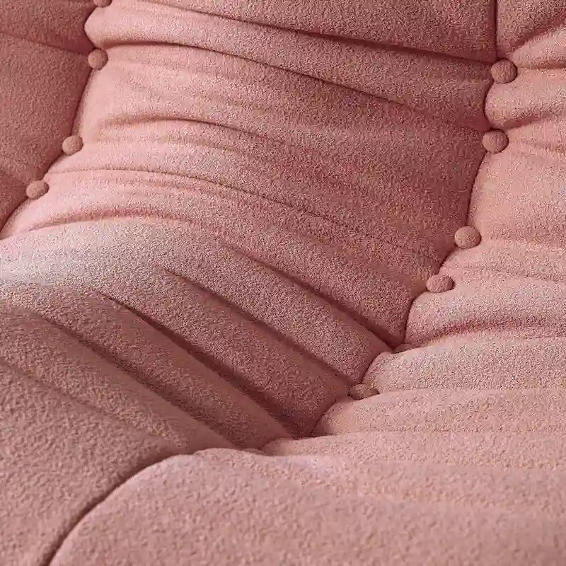 Bodensofa im Loungestil - Sitzsack aus Teddy-Velours
