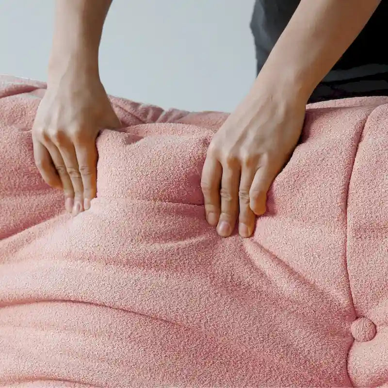 Bodensofa im Loungestil - Sitzsack aus Teddy-Velours
