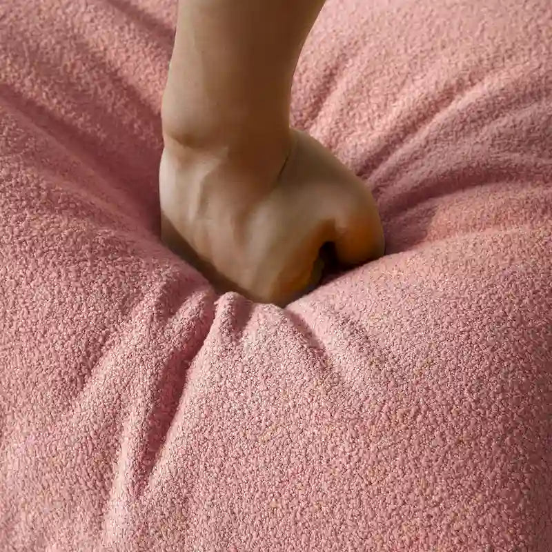 Bodensofa im Loungestil - Sitzsack aus Teddy-Velours