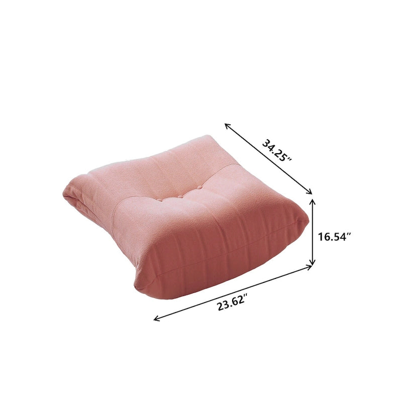 Bodensofa im Loungestil - Sitzsack aus Teddy-Velours