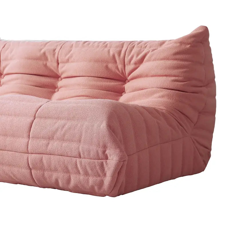 Bodensofa im Loungestil - Sitzsack aus Teddy-Velours