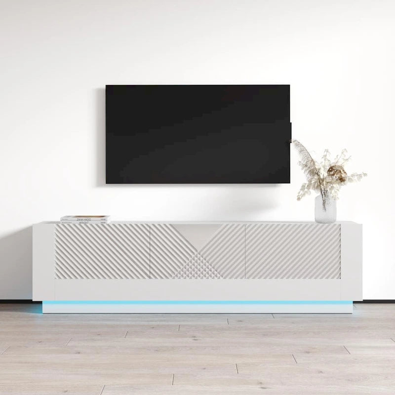 Mueble de TV moderno de 70.9" con frentes de alto brillo