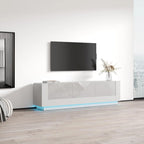 Mueble de TV moderno de 70.9" con frentes de alto brillo