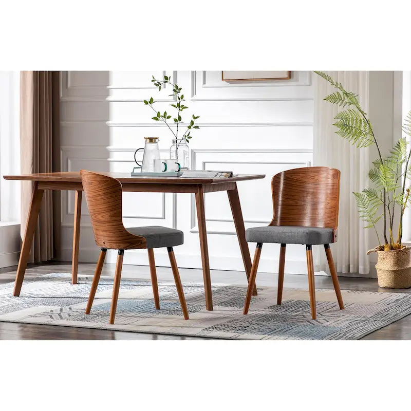 Silla de comedor sin brazos, respaldo y patas de madera de haya