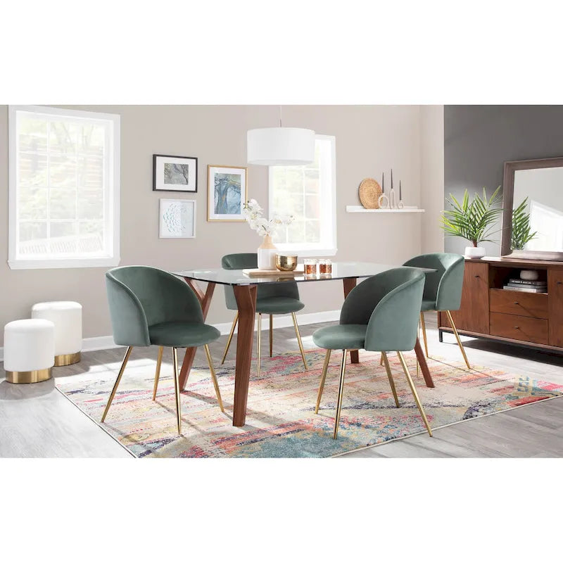 Sillas de comedor tapizadas (juego de 2)