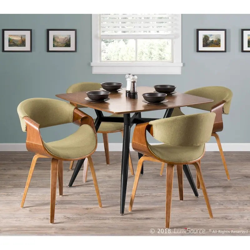 Eetkamerstoel met kruisframe en accent