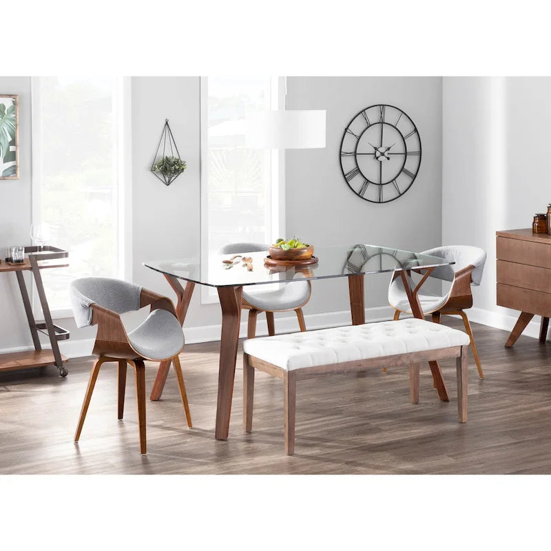 Eetkamerstoel met kruisframe en accent