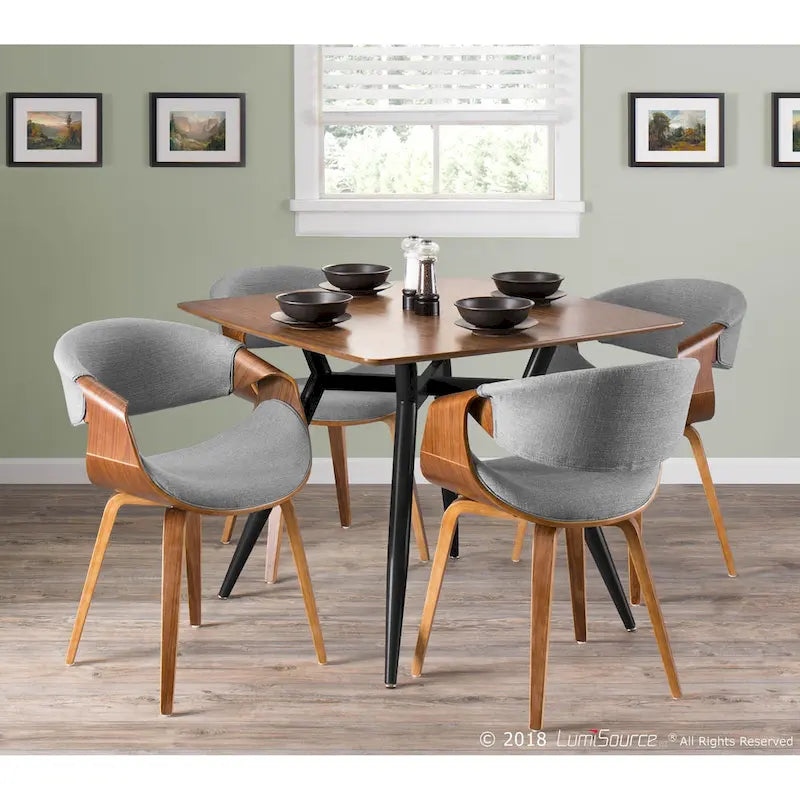 Eetkamerstoel met kruisframe en accent