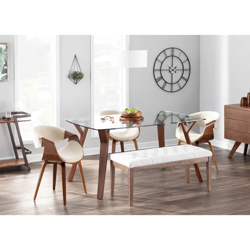 Eetkamerstoel met kruisframe en accent