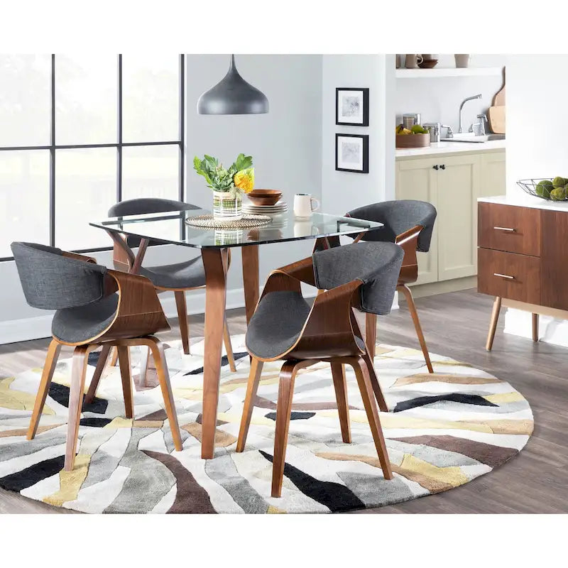 Eetkamerstoel met kruisframe en accent