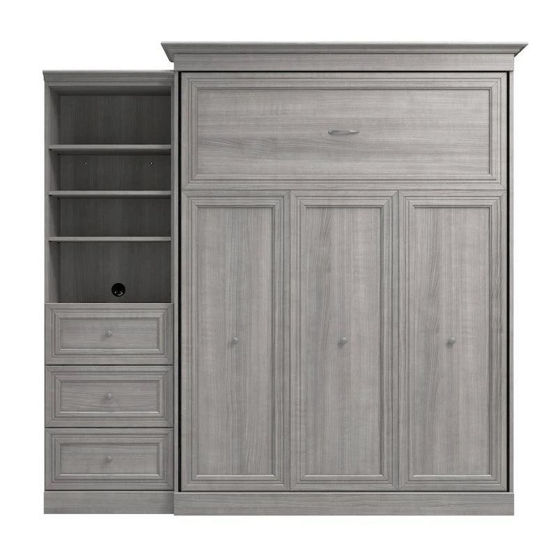 Queen-Murphy-Bett mit Schrankorganizer und Schubladen (92W)