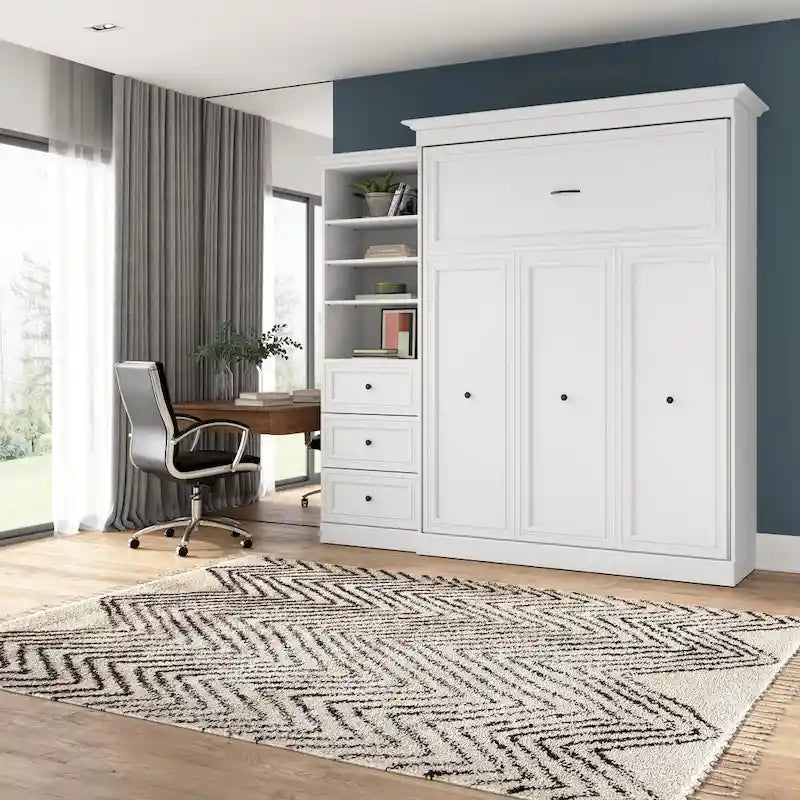 Queen-Murphy-Bett mit Schrankorganizer und Schubladen (92W)