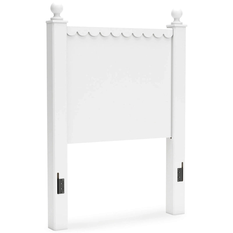 Cabecero de panel blanco Mollviney