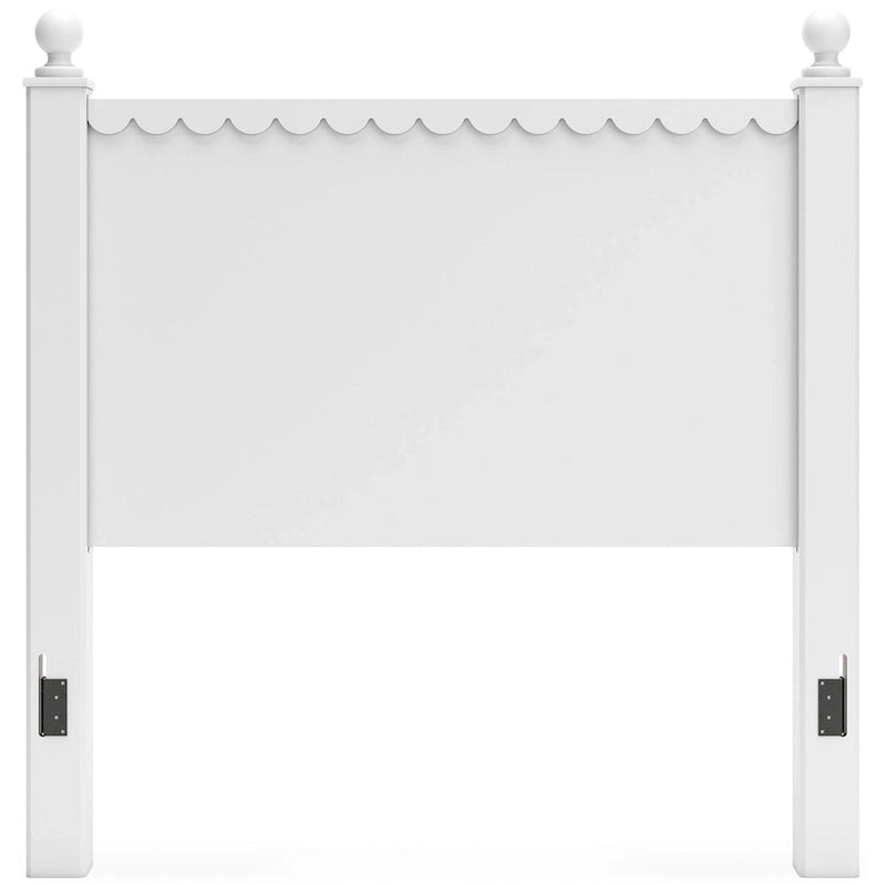 Cabecero de panel blanco Mollviney