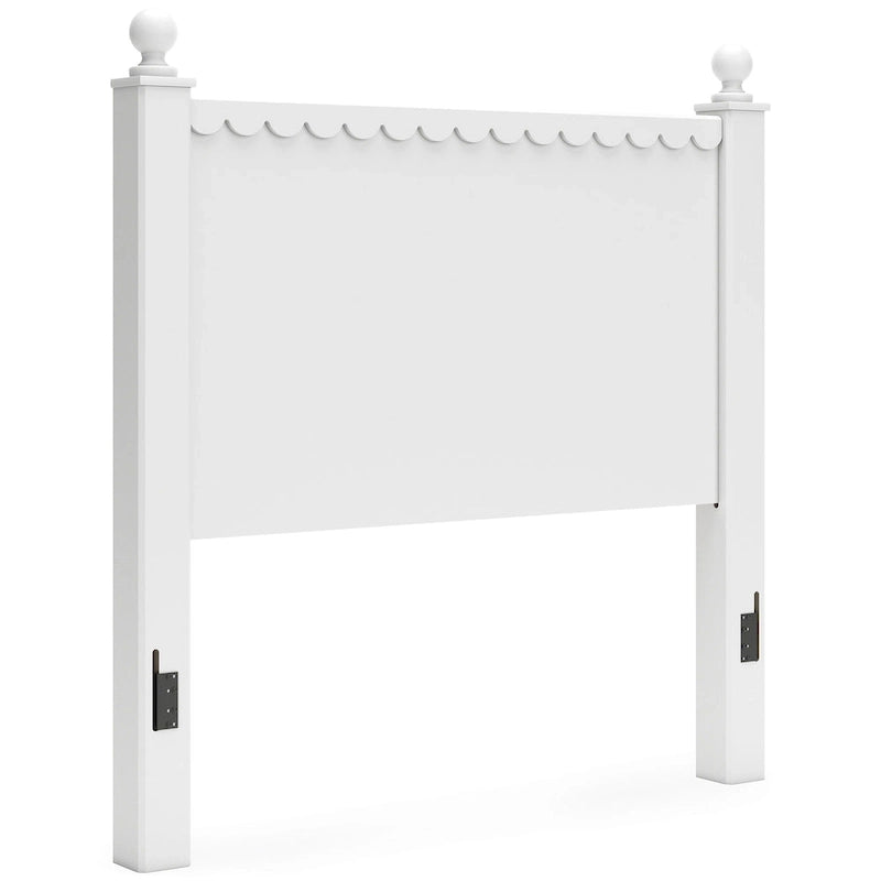 Cabecero de panel blanco Mollviney