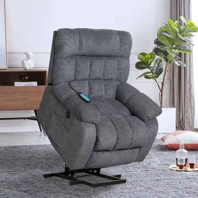Sillón reclinable con elevador eléctrico asistido y masaje para personas mayores