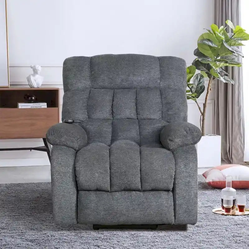 Sillón reclinable con elevador eléctrico asistido y masaje para personas mayores