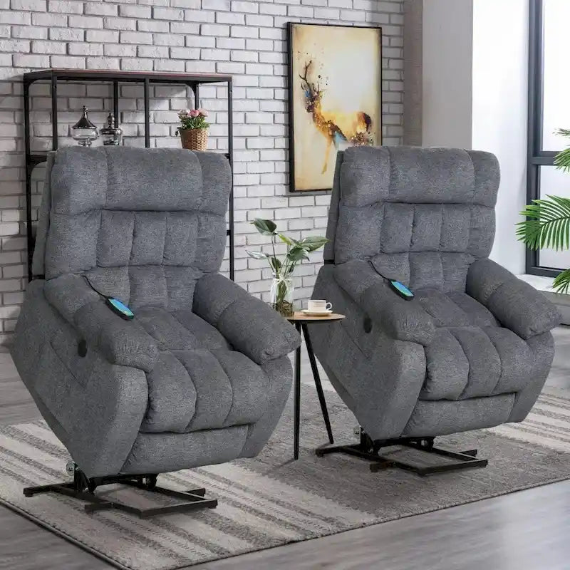 Sillón reclinable con elevador eléctrico asistido y masaje para personas mayores