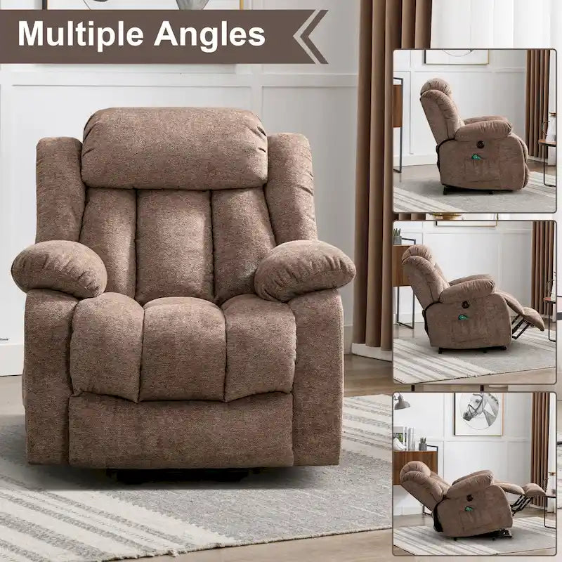 Sillón reclinable con elevador eléctrico asistido y masaje para personas mayores