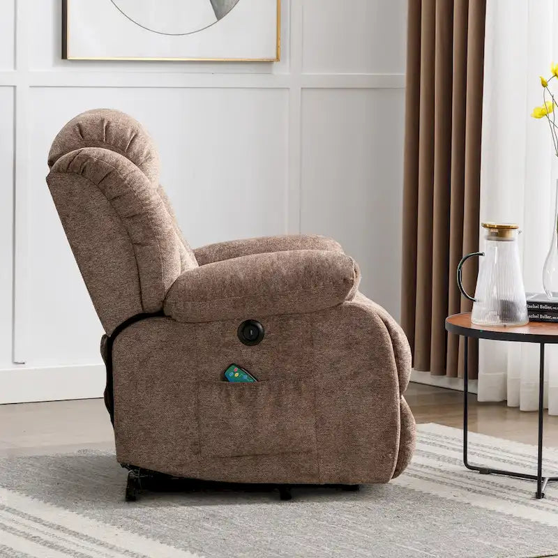 Sillón reclinable con elevador eléctrico asistido y masaje para personas mayores