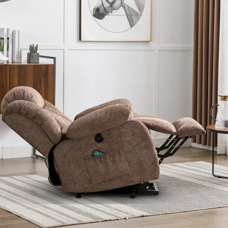 Sillón reclinable con elevador eléctrico asistido y masaje para personas mayores