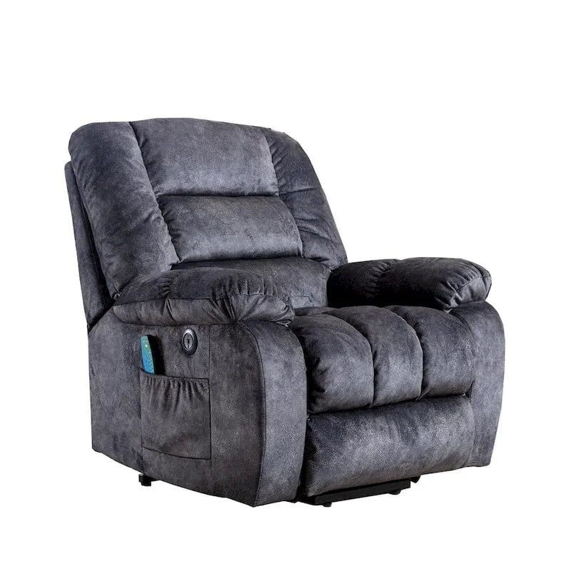 Sillón reclinable con elevador eléctrico asistido y masaje para personas mayores