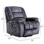 Sillón reclinable con elevador eléctrico asistido y masaje para personas mayores