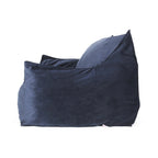 Puf grande de 2 plazas con reposabrazos de terciopelo