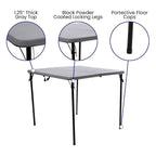 Mesa Plegable Cuadrada de Dos Pliegues con Asa de Transporte