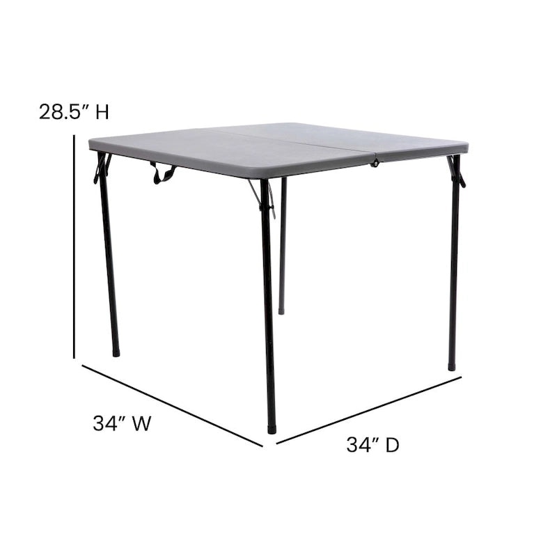 Mesa Plegable Cuadrada de Dos Pliegues con Asa de Transporte