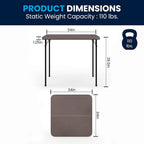 Mesa Plegable Cuadrada de Dos Pliegues con Asa de Transporte